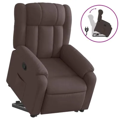 Produktbild von Relaxsessel mit Aufstehhilfe Dunkelbraun Stoff