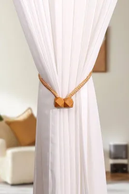 Immagine prodotto di Portatende magnetici - Decorazioni per la casa - 2 pezzi - Beige, marrone, grigio