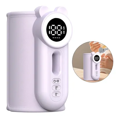 Produktbild von Tragbarer Babyflaschenwärmer 10400 mAh, Mobiler Milchwärmer für Unterwegs, Mit Temperaturhaltung & Nachtlicht, Für Milch und Babybrei