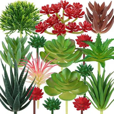 Image de Mini-set de pots de fleurs en plastique, 16 pièces, de grande qualité