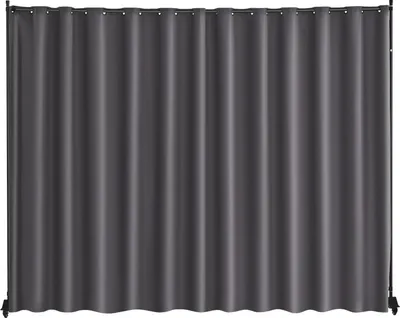 Produktbild von VEVOR Raumteiler Trennwand Paravent Stellwand Einzelpanel, Tragbarer Sichtschutz für Büro Schlafzimmer Esszimmer Arbeitszimmer Balkon, Raumtrenner Rollbar (308,5 x 45 x 245,5 cm), Grau
