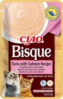 Zdjęcie produktu dla INABA CIAO mokra karma dla kota Gęsta zupa z tuńczyka i łososia 40g