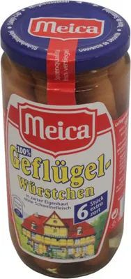 Obrázek produktu pro Meica drůbeží párky ve vlastní kůži extra jemné 6 kusů 180g