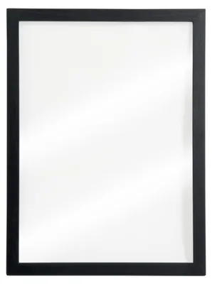 Image de Tableau noir Securit WOODY en verre avec cadre en bois (L)400 x (H)600 mm noir