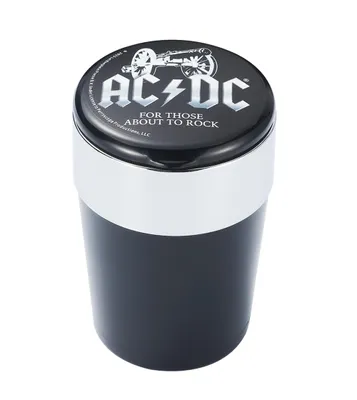 Produktbild von AUTO ASCHENBECHER AC/DC mit Deckel LED-Licht für Getränkehalter Autoaschenbecher Windaschenbech Beleuchtung KFZ Gluttöter 50 (Schwarz)