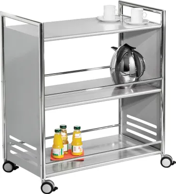 Produktbild von Servierwagen Artline 3 Böden BxTxH 70x40x84cm chrom/alusilber