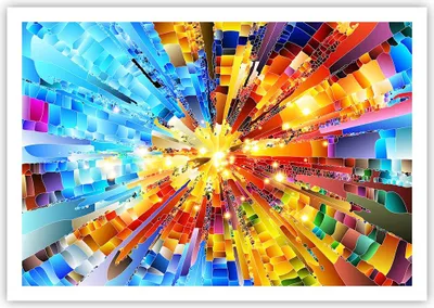 Produktbild von Poster - Poster ohne Rahmen - Abstraktion modern - 100x70 cm - Wand Bild - Wanddeko - Wandbilder - Kunstposter - Wandposter - Bilder - Kunstdruck - Wanddekoration - Wandbild - P2XAA100x70-3982