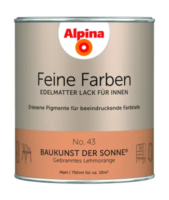 Produktbild von Alpina Feine Farben Lack No. 43 Baukunst der Sonne - lehmorange 750 ml