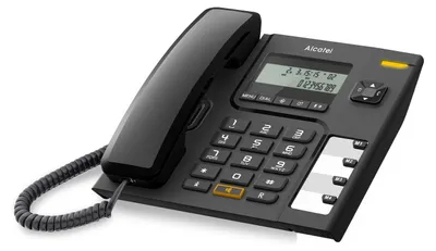 Produktbild von Alcatel T56, Analoges Telefon, Kabelgebundenes Mobilteil, Freisprecheinrichtung, Anrufer-Identifikation, Schwarz