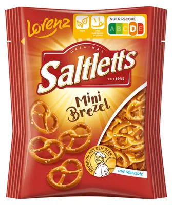 Image de Lorenz Saltletts Mini Bretzel avec sel de mer et moins de graisse 40g