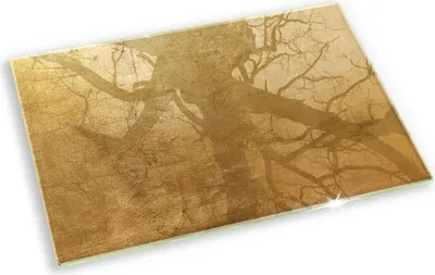Produktbild von Glas Grabkerzen Untersetzer Motiv Gummifüße - 80x52 cm - Goldbeschaffenheitshintergrund