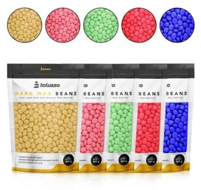 Image de Kit de démarrage Bolusso Waxing avec perles de cire | 5 variétés de cire dépilatoire | Kit complet pour une peau lisse à la maison | Épilation efficace sans traces