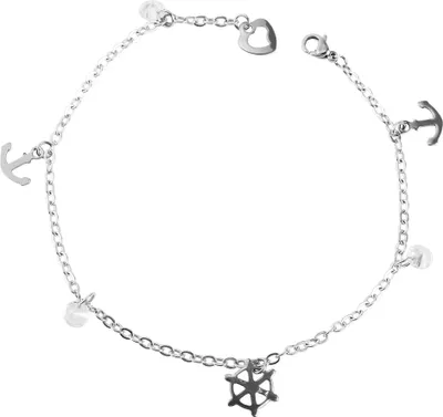 Produktbild von Akzent Edelstahl Fußkette, 25cm, silberfarbig