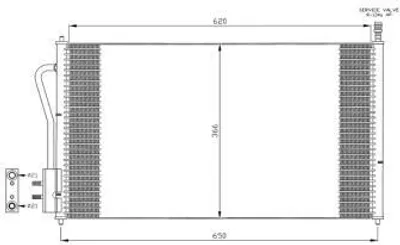 Produktbild von NRF Kondensator, Klimaanlage  35345