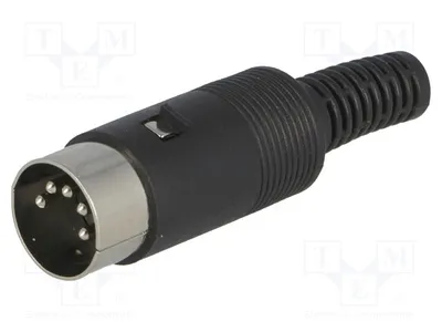 Produktbild von 1x Stecker gerade PIN: 5 männlich System: 180° DIN für Leitungen DIN-Steckverbin