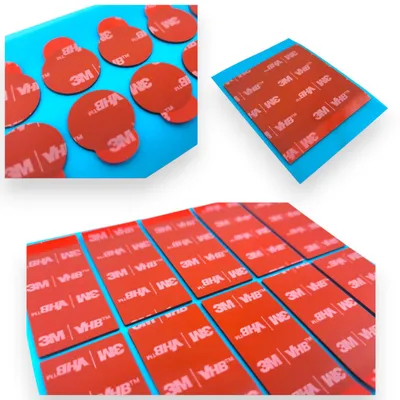Produktbild von 3M VHB 5952 Klebepads Doppelseitig - 25 x 25mm (10 Stück) Extra Starkes Montageband Schwarz – Wasserfest für Auto & Haushalt
