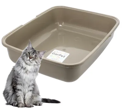 Produktbild von Katzenklo ohne Deckel Big Katzenklo XXL Katzentoilette moderne Schalentoilette ohne Deckel Katzen Klo Offen Katzentoiletten Kaninchen Toilette Eckig