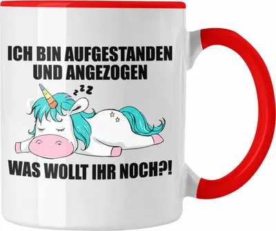Produktbild von Trendation - Faule Kollegin Geschenk Arbeitskollege Lustige Tasse mit Spruch (Rot)
