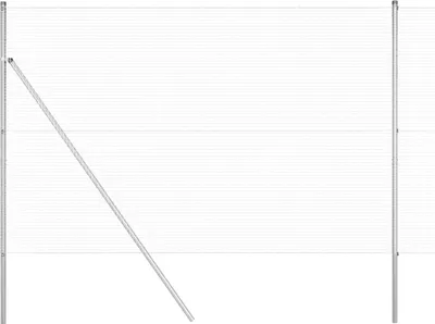 Obrázok produktu pre VidaXL Zváraný drôtený plot, ukotvený v zemi, strieborná farba, rozmery 25 x 1,5 m