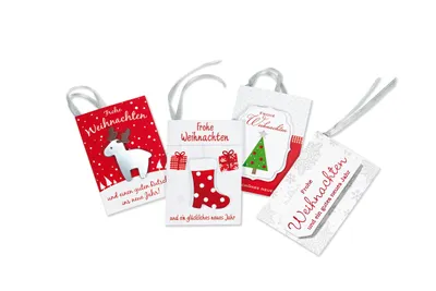 Produktbild von Weihnachten  Geschenkanhänger  Mehrstückpackung  4 hochwertige Anhänge