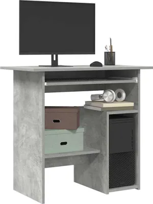 Immagine prodotto di Scrivania grigio cemento 80x45x74 cm materiale a base di legno