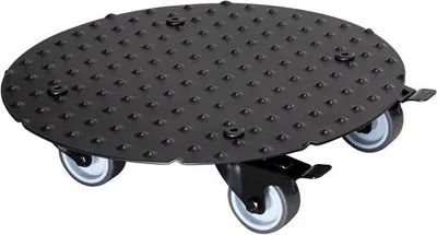 Obrázok produktu pre Hliníkový vozík na kvety s rozmermi Ø 30 x 75 cm pre vnútorné aj vonkajšie použitie, s 2 brzdami a nosnosťou 150 kg