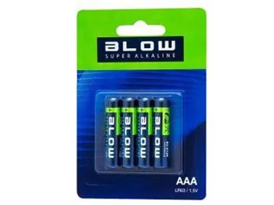 Image de BLOW Piles alcalines SUPER AAA LR3, blister de 4 pièces