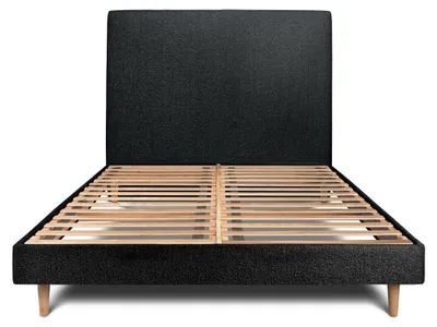 Obrázek produktu pro Postel s čalouněným čelem - látka bouclé - 200 x 200 cm