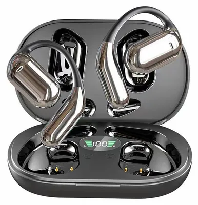 Produktbild von Open-Ear Bluetooth 5.3 Kopfhörer Q16 mit KI Übersetzung, 12h Laufzeit, 500mAh Ladecase, LED Display