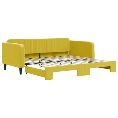 Immagine prodotto di vidaXL Letto da giorno allungabile giallo 100x200 cm in velluto