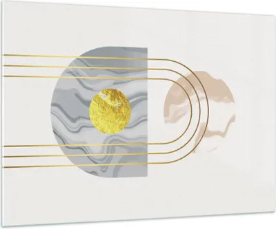 Produktbild von Bilder auf glas - Einteilig - Modern Gold abstrakt - 100x70cm - Glasbilder - Wandbilder - Bilder - zum Aufhängen bereit - Wanddekoration aus Glas - Glas Bilder - Wandbild auf Glas - GAA100x70-4574