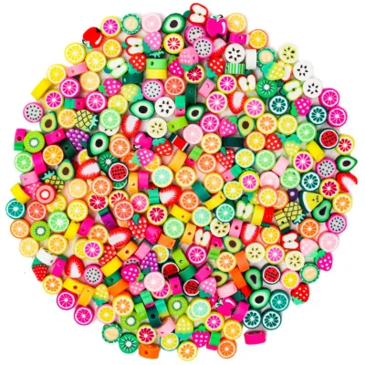 Immagine prodotto di 300 pezzi di perline in argilla polimerica multicolore per gioielli fai da te