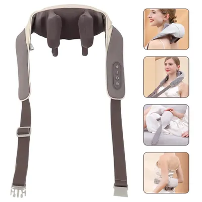 Image de Masseur de nuque avec fonction chauffante Shiatsu épaule dos Massage USB sans fil
