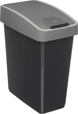 Produktbild von Mülleimer mit 2 öffnungen kunststoff 45l grau - 5 five simply smart