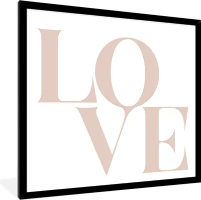 Produktbild von MuchoWow® Gerahmtes Poster Text - Zitate - Liebe 40x40 cm - Poster mit Schwarzem Bilderrahmen Wandposter Rahmen Foto Bilder - Mit Rahmen - Wanddekoration Schlafzimmer