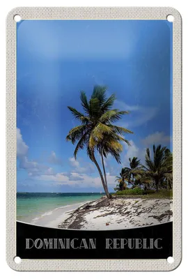 Produktbild von Blechschild Reise 12x18cm Dominikanische Republik Strand Schild