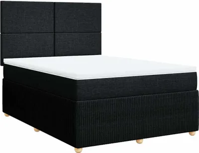 Produktbild von vidaXL Boxspringbett mit Matratze Schwarz 140x200 cm Stoff