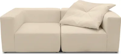 Produktbild von DOMO Collection Sofa 800013, 2-Sitzer Garnitur, rechteckig, gepolsterte Rückenlehne, Modul-Element, Couchgarnitur 216 x 108 x 69 (BxTxH), beige