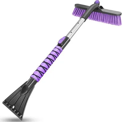 Obrázok produktu pre Automatický škrabka na ľad, 84 cm, automatická kefa na sneh, vysúvateľná škrabka na sneh s penovou rukoväťou na čelné sklo, okná, SUV, nákladné vozidlá