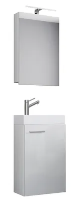 Immagine prodotto di Set 3 pezzi | Posto di lavaggio per gli ospiti WC | Bagno per gli ospiti | Lavabo WC | Mobili da bagno Set da bagno - Slito SC