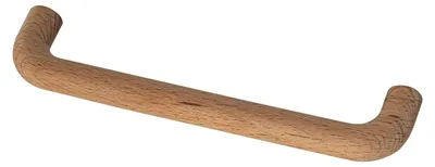 Produktbild von Holzgriff Piritu 128mm - Griffbreite 140mm - Möbelgriff aus roher Buche