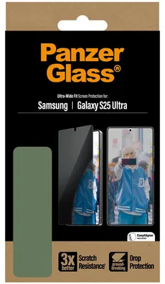 Productafbeelding van PanzerGlass Ultra-Wide Fit Screenprotector voor Samsung Galaxy S25 Ultra - Privacy case friendly