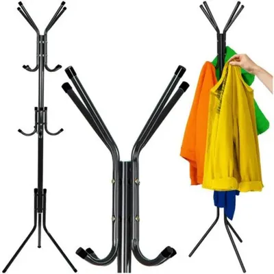 Image de Ruhhy 26362, porte-vêtements sur pied, 175 x 42 cm, noir