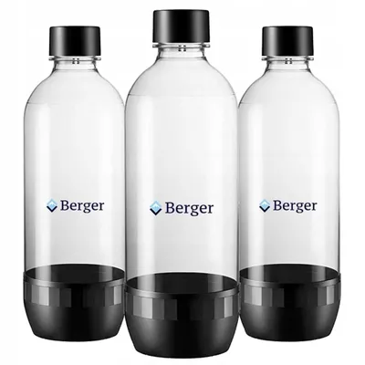 Produktbild von Berger 1 L Flaschen-Set (3 Stück) kompatibel mit SodaStream