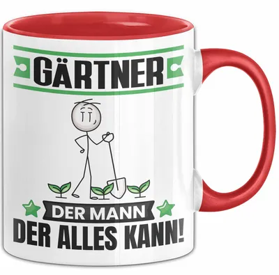 Produktbild von Gärtner Tasse Geschenk für Gärtner Der Mann Der Alles Kann Geschenkidee zum Geburtstag (Rot)