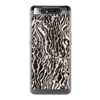 Produktbild von MuchoWow® Handyhülle Schutzhülle Hülle für Samsung Galaxy A80 Pantherdruck - Formen - Schwarz - Braun Silikon Softcase Handy Hülle - Schutzdeckel