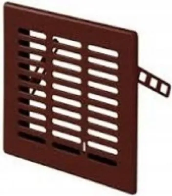 Zdjęcie produktu dla DOSPEL | Kratka wentylacyjna 007-1570 - 156×156 mm - brązowa - elegancka - z mechaniczną lamelą