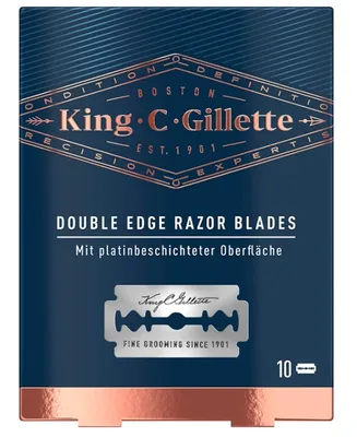 Image de King C. Gillette, Rasoirs à double tranchant, 10 pièces (PRODUIT ALLEMAND)