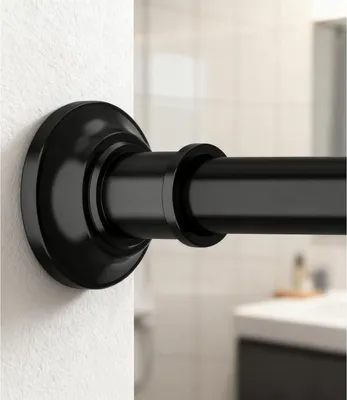 Produktbild von Gardinenstange 76-278 cm, 28 mm, schwarz, für Badezimmer