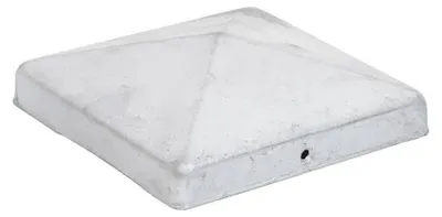 Imagen del producto de Tapas para postes de madera, de acero con recubrimiento de zinc, 2 unidades, 151 x 151 mm